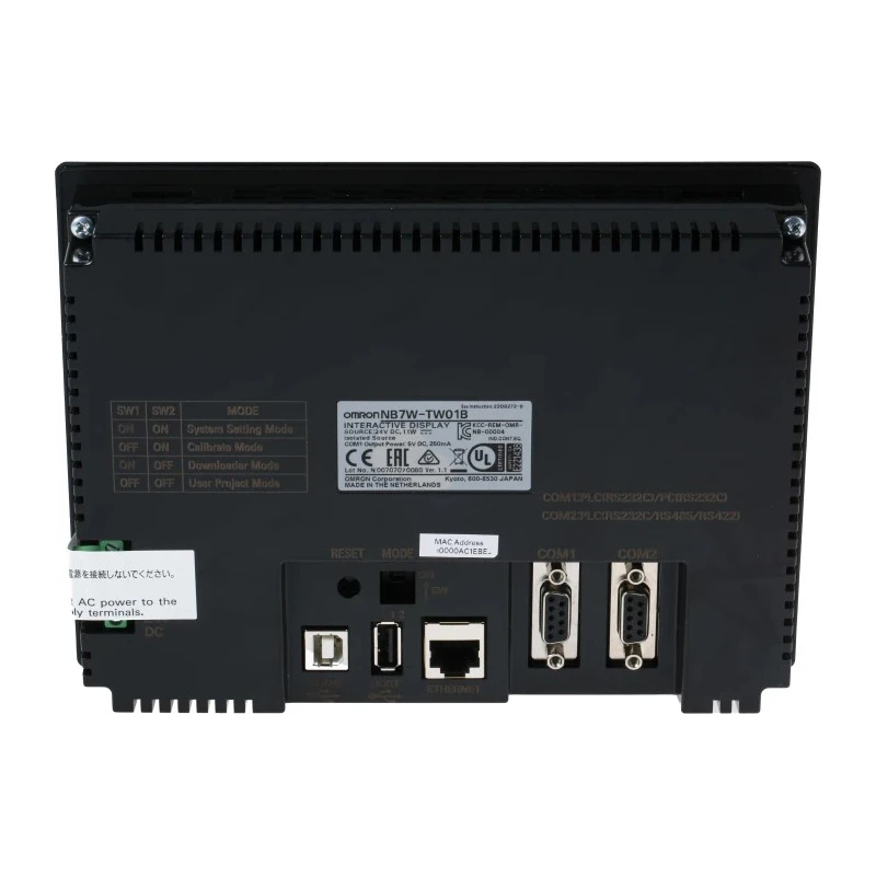 Omron NB Series Industrial Touch Screen HMI with 7 Inch 177.8 mm TFT LCD, 800 x 480 Pixel, Ethernet, RS232C NB7W-TW01B-V1