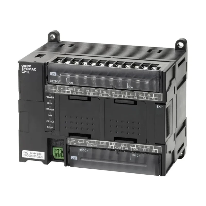 Omron CP1L-EM Series PLC CPU 18-Input DC Input 12 Relay Outputs RS232 Communication DIN Rail Mount 