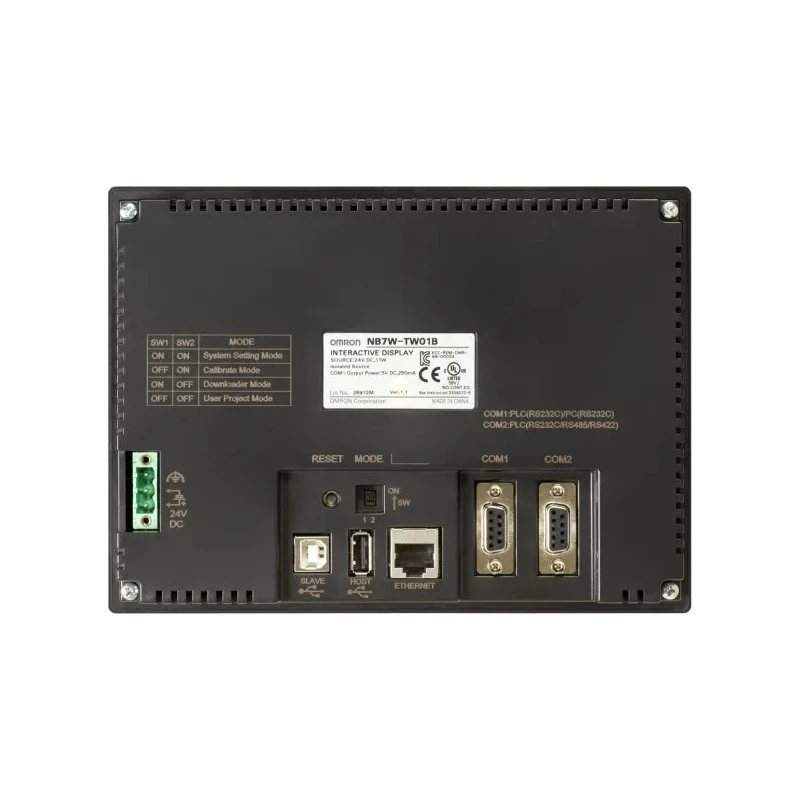 Omron NB Series Industrial Touch Screen HMI with 7 Inch 177.8 mm TFT LCD, 800 x 480 Pixel, Ethernet, RS232C NB7W-TW01B-V1