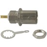 TE Connectivity BNC Series Coaxial Connector Panel Mount Female, 50 Ohm, Straight Body Solder Termination 5227169-8