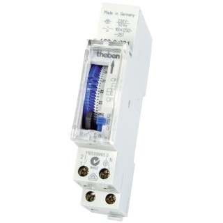Theben Analogue DIN Rail Time Switch 230V AC Single Channel 24h Segment Length SYN160a