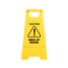 Robustt PP Material Caution Men At Work Sign Board-UV Resistant, Size-62 X 30 cm, Two Side Floor Sign Board, (Pack of 1)
