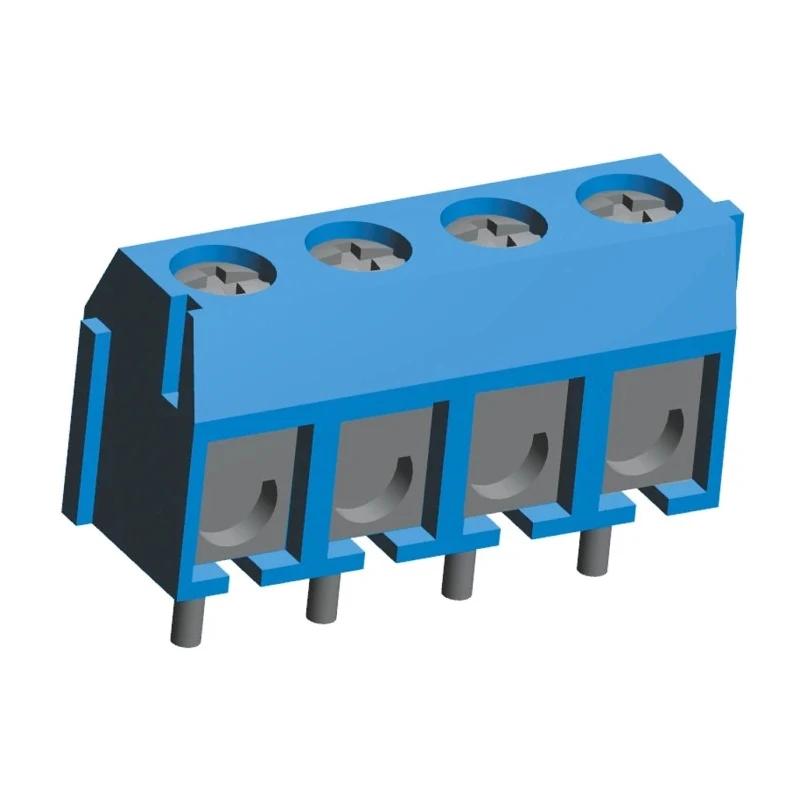 TE Connectivity Buchanan Series 4-Contact 5 mm Pitch 1 Row PCB Terminal Block 300V 10A 1776244-4