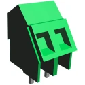 TE Connectivity Buchanan Series Pluggable Terminal Block, 2-Contact, 5 mm Pitch, 1 Row, 17.5A, 300V Voltage, Nylon 796690-2