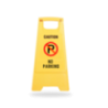 Robustt PP Material Caution No Parking Sign Board-UV Resistant, Size-62 X 30 cm, Two Side Floor Sign Board, (Pack of 1)