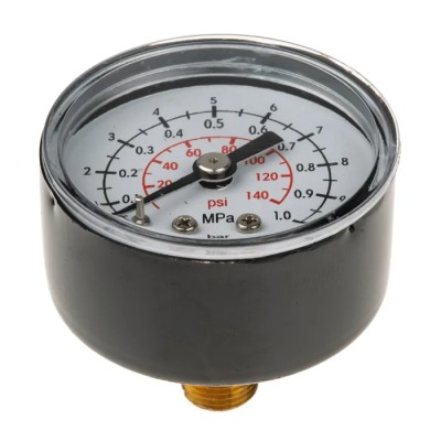 Norgren Pressure Gauge 40 mm Dial Size R 1/8 in MNPT Connection 10 bar Maximum Pressure 18-013-989