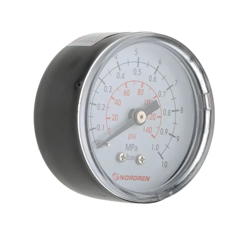 Norgren 50 mm Stainless Steel ABS Case Back Entry MNPT Pressure Gauge 10 bar 18-015-013