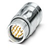 Phoenix Contact Circular Connector Cable Mount Plug Male 17 Contacts M23, IP67, 8A Current, CA-17P Series 1620023