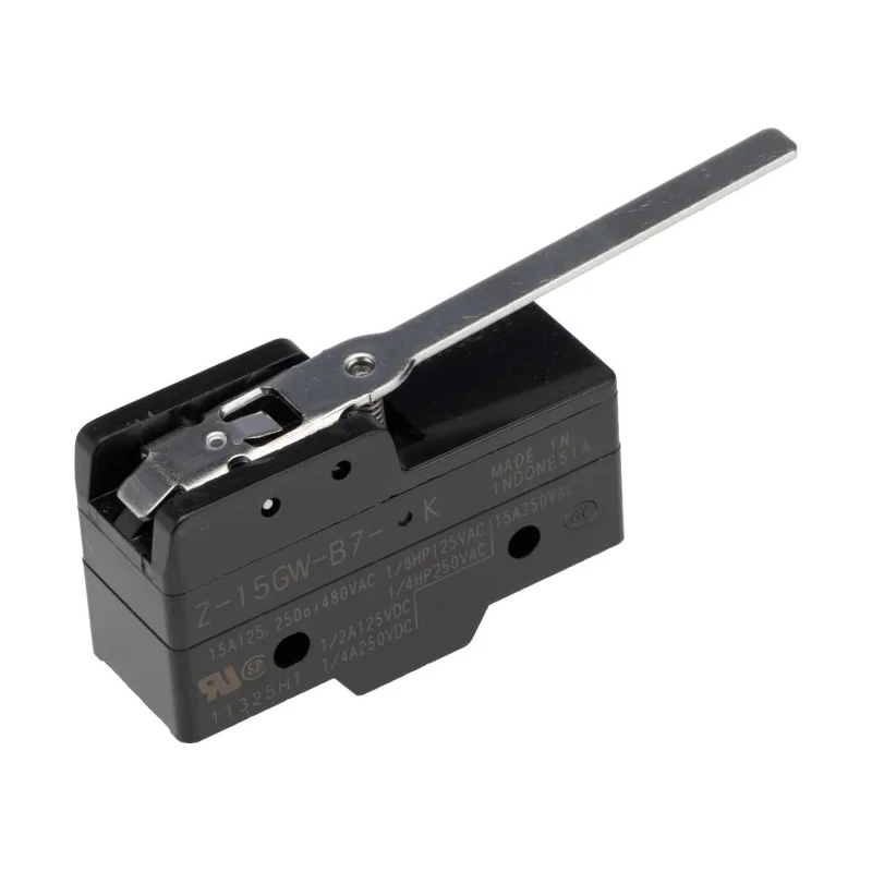 Omron Z-15G Series Hinge Lever Limit Switch SPDT 15A Contact Rating Thermosetting Resin Housing 500V Z-15GW-B7-K