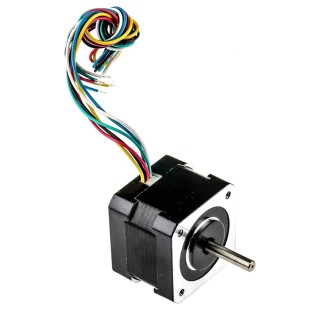 RS PRO Hybrid Unipolar Stepper Motor 12V, 0.158 Nm Holding Torque, 1.8° Step Angle, 42.3 x 42.3 mm Frame, 5 mm Shaft 180-5277