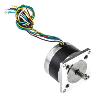 RS PRO Unipolar Hybrid Stepper Motor 12V, 0.288Nm Holding Torque, 1.8° Step Angle, 56.4 x 56.4 mm Frame, 6.35 mm 180-5281