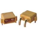 RS PRO Compact Power Connector Cable, 2 Pole, 500V DC, 15A, Brass Contacts with Gold Plating, Polyamide Housing 180-5359