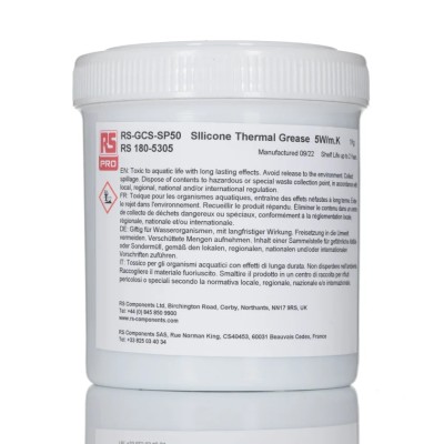 RS PRO Siloxane Volatile Firestop Putty, Paste, Thermal Conductivity 5 W/mK, 1 kg 180-5305