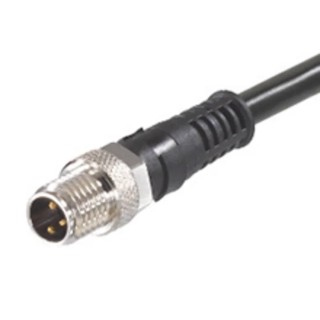 Molex Male 4 Way M8 Sensor Actuator Cable, Thermoplastic Polyurethane Jacket, Black, 2m Length, IP67 Rated 1200868636
