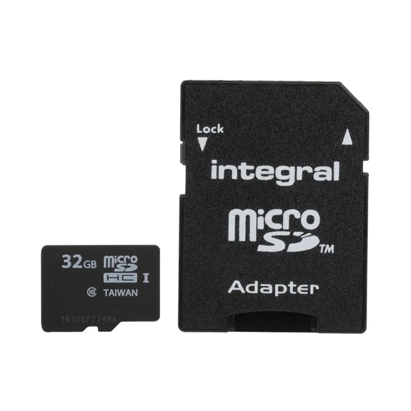 Integral Memory 32 GB MicroSDHC microSD Class 10 Memory Card INMSDH32G10-90U1