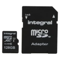 Integral Memory 128 GB MicroSDXC microSD Card Class 10 with SD Adapter INMSDX128G10-90U1