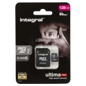 Integral Memory 128 GB MicroSDXC microSD Card Class 10 with SD Adapter INMSDX128G10-90U1