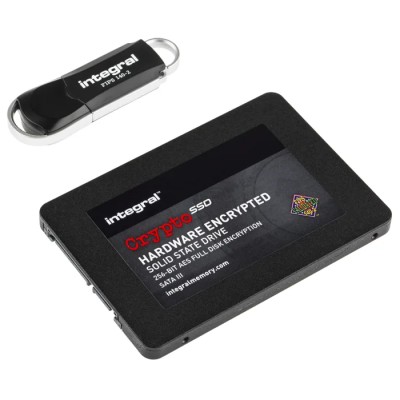 Integral Memory 2.5 in 128 GB Internal MLC NAND SATA III SSD with AES-256 Encryption INSSD128GS625M7CR140