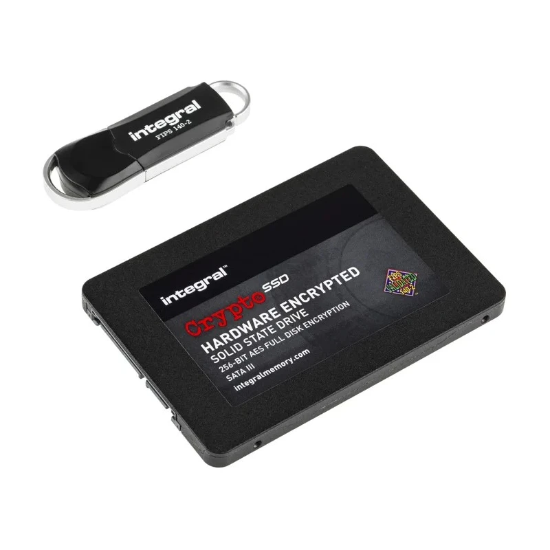 Integral Memory 2.5 in 128 GB Internal MLC NAND SATA III SSD with AES-256 Encryption INSSD128GS625M7CR140