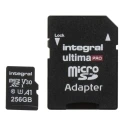 Integral Memory 256 GB MicroSDXC microSD Card Class 10 UHS 1 U3 with SD Adapter INMSDX256G-100/90V30