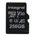 Integral Memory 256 GB MicroSDXC microSD Card Class 10 UHS 1 U3 with SD Adapter INMSDX256G-100/90V30