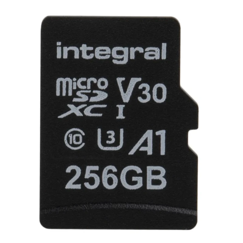 Integral Memory 256 GB MicroSDXC microSD Card Class 10 UHS 1 U3 with SD Adapter INMSDX256G-100/90V30