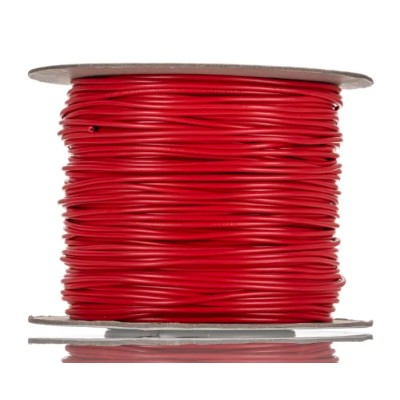 RS PRO Red Hook Up Wire, 22 AWG, 16/0.2 mm Core Strands, 100 m Length, Polyvinyl Chloride, Flame Retardant, 105°C 180-5914
