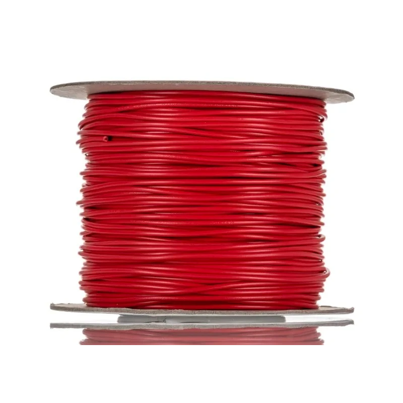 RS PRO Red Hook Up Wire, 22 AWG, 16/0.2 mm Core Strands, 100 m Length, Polyvinyl Chloride, Flame Retardant, 105°C 180-5914