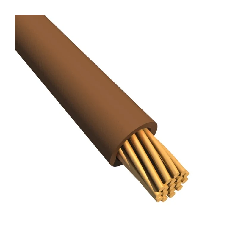 RS PRO Brown Hook Up Wire 22 AWG 16/0.2 mm Copper Conductor 100 m Polyvinyl Chloride Insulation 180-5909