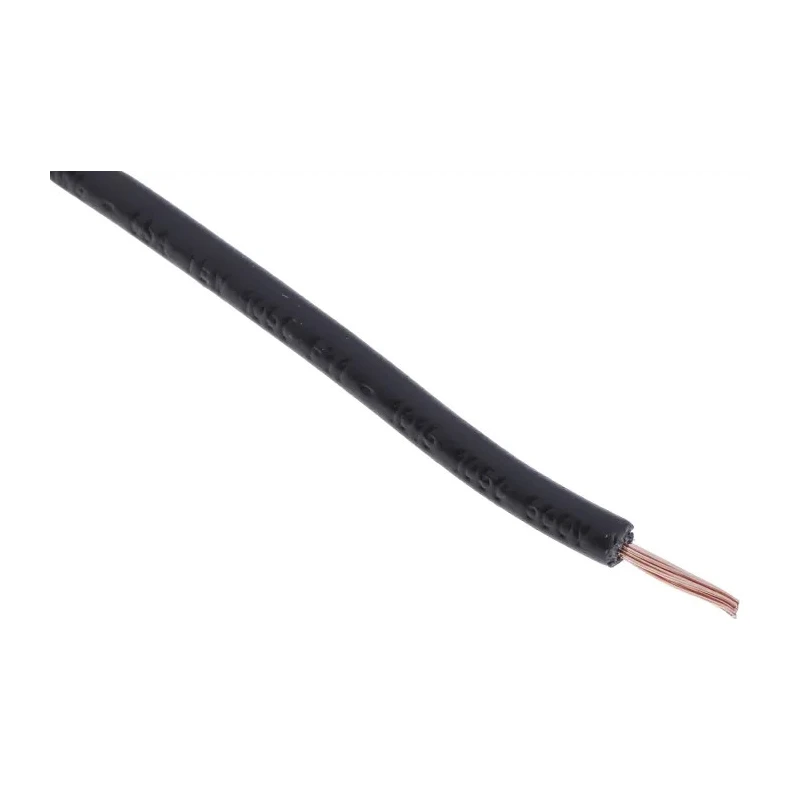 RS PRO Black Hook Up Wire 22 AWG 16/0.2 mm Copper Conductor Flame Retardant PVC Insulation 100m 180-5910