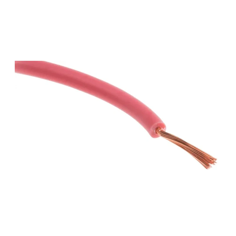 RS PRO Pink Hook Up Wire 20 AWG 24/0.2 mm Core Strands 100 m Polyvinyl Chloride 180-5928