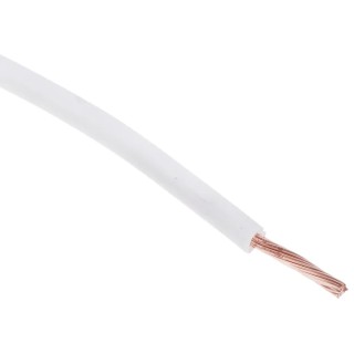 RS PRO White Hook Up Wire 20 AWG, 24/0.2 mm Strands, 100 m Length, Polyvinyl Chloride Insulation 180-5927