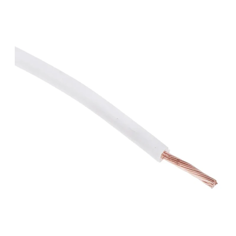 RS PRO White Hook Up Wire 20 AWG, 24/0.2 mm Strands, 100 m Length, Polyvinyl Chloride Insulation 180-5927