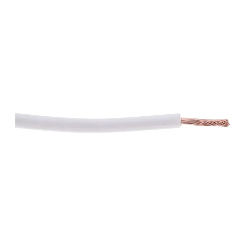 RS PRO White Hook Up Wire 20 AWG, 24/0.2 mm Strands, 100 m Length, Polyvinyl Chloride Insulation 180-5927