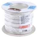 RS PRO White Hook Up Wire 20 AWG, 24/0.2 mm Strands, 100 m Length, Polyvinyl Chloride Insulation 180-5927