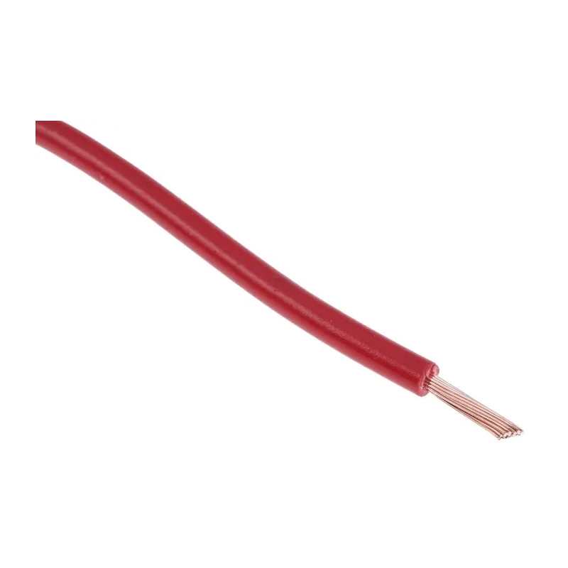 RS PRO Red Hook Up Wire 20 AWG, 24/0.2 mm Core Strands, 100 m Polyvinyl Chloride Insulation 180-5926