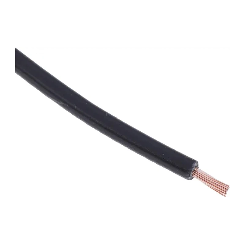 RS PRO Black Hook Up Wire, 18 AWG, 32/0.2 mm Core Strands, 100 m Length, Copper Conductor, CPE and ETFE Jacket 180-5936