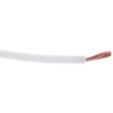 RS PRO White Hook Up Wire 18 AWG, 32/0.2 mm Core Strands, 100 m Length, Polyvinyl Chloride Jacket, Tri-Rated Cable 180-5937