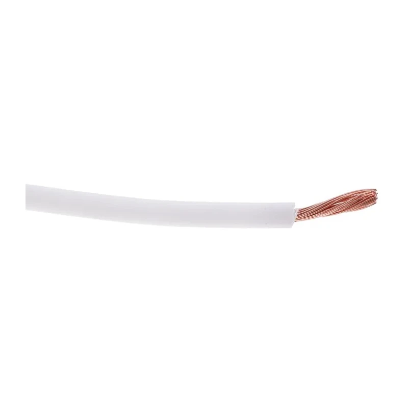 RS PRO White Hook Up Wire 18 AWG, 32/0.2 mm Core Strands, 100 m Length, Polyvinyl Chloride Jacket, Tri-Rated Cable 180-5937