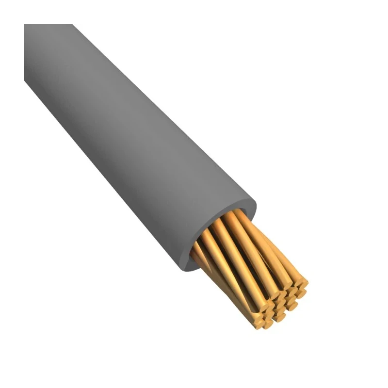 RS PRO Grey Tri-Rated Cable 18 AWG 32 x 0.2 mm Core Strands 100 m Polyvinyl Chloride Jacket 1,600 kV DC Voltage 180-5942