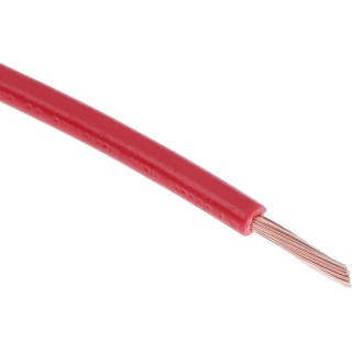 RS PRO Red Hook Up Wire 18 AWG 32/0.2 mm Copper Conductor Flame Retardant 105°C 100 m 180-5938