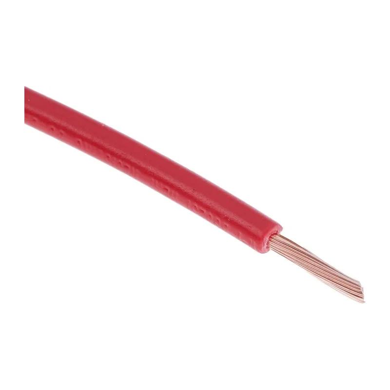 RS PRO Red Hook Up Wire 18 AWG 32/0.2 mm Copper Conductor Flame Retardant 105°C 100 m 180-5938