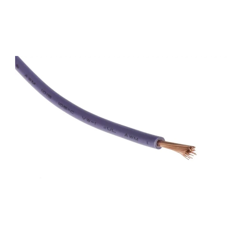 RS PRO Purple Hook Up Wire 14 AWG 50 x 0.25 mm Core Strands 100 m Polyvinyl Chloride 180-5963