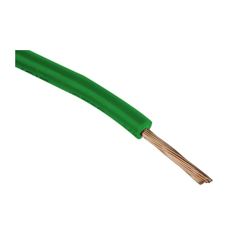 RS PRO Green Tri-Rated Hook Up Wire 20 AWG, 24/0.2 mm Core Strands, 100 m Length, Polyvinyl Chloride Jacket, Model 180-5968