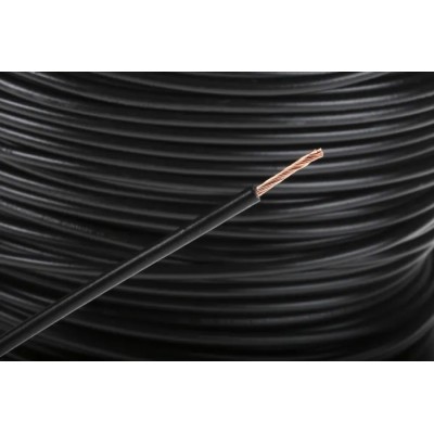 RS PRO Black Hook Up Wire 16 AWG 30x0.25 mm Strands 100 m Polyvinyl Chloride Insulation 180-5946