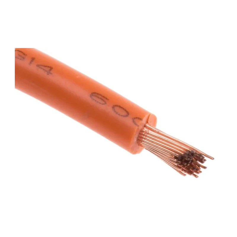 RS PRO Orange Hook Up Wire 14 AWG 50x0.25 mm Core Strands 100m Polyvinyl Chloride 180-5958