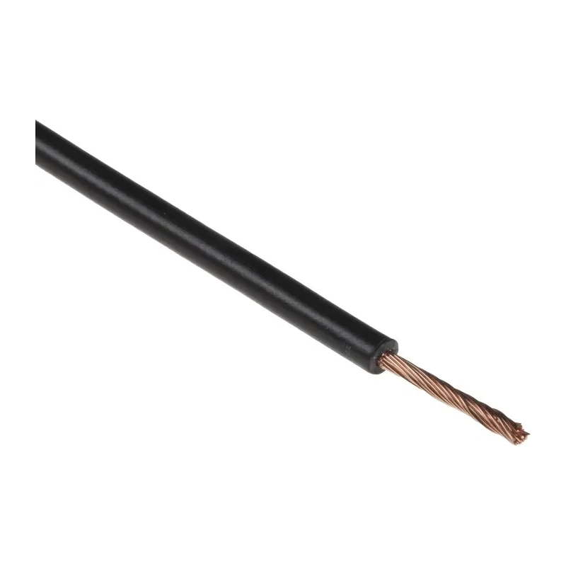 RS PRO Black Hook Up Wire 16 AWG 30x0.25 mm Strands 100 m Polyvinyl Chloride Insulation 180-5946