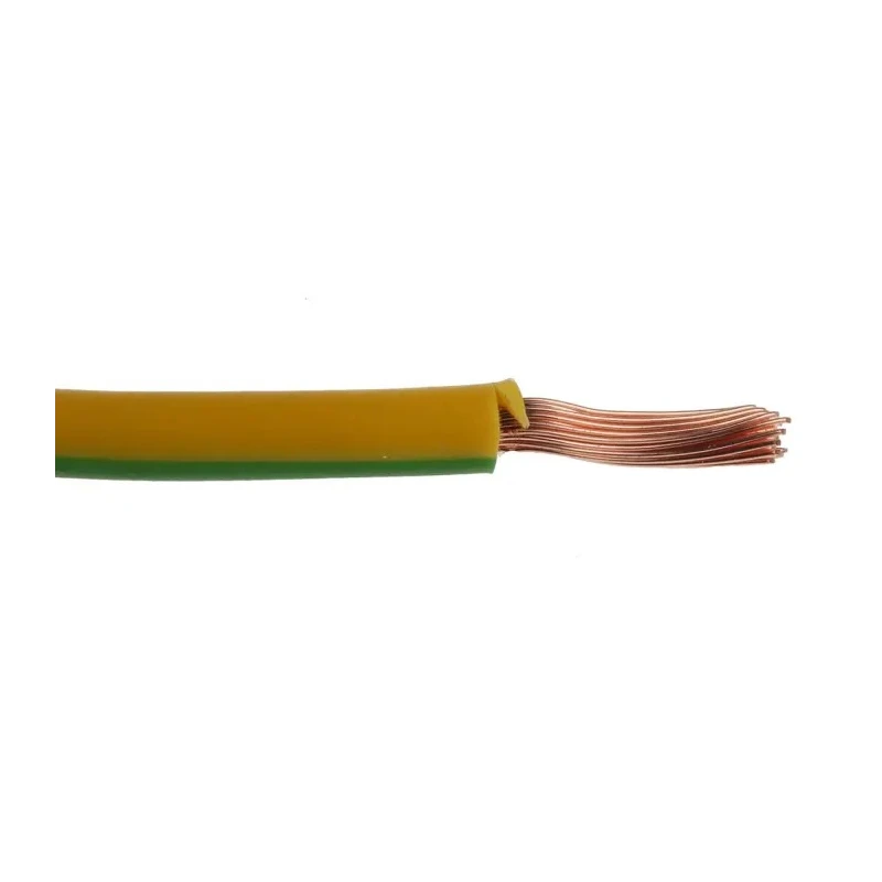 RS PRO Green Yellow Hook Up Wire 14 AWG 50x0.25 mm Core Strands 100 m Polyvinyl Chloride 180-5965
