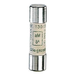 Legrand Ceramic Cartridge Fuse 8A 500V AC 10 x 38 mm 0 130 08