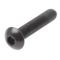 RS PRO Black Steel Hex Socket Button Screw, Hex Drive, M4 Thread, 20 mm Length 822-9108